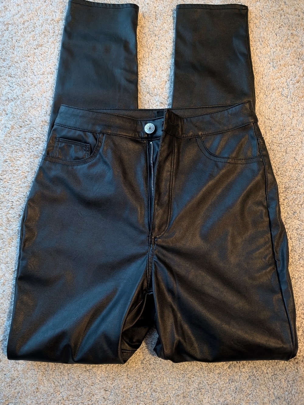 Divided Black Faux Leather Skinny Pants